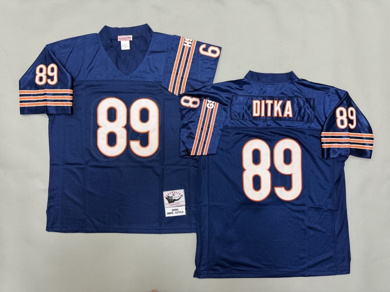 Men 2025 Nike Chicago Bears 89 Ditka blue Throwback Limited NFL Jersey style 002
